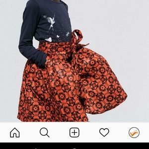 African Ankara girls knee length skirt